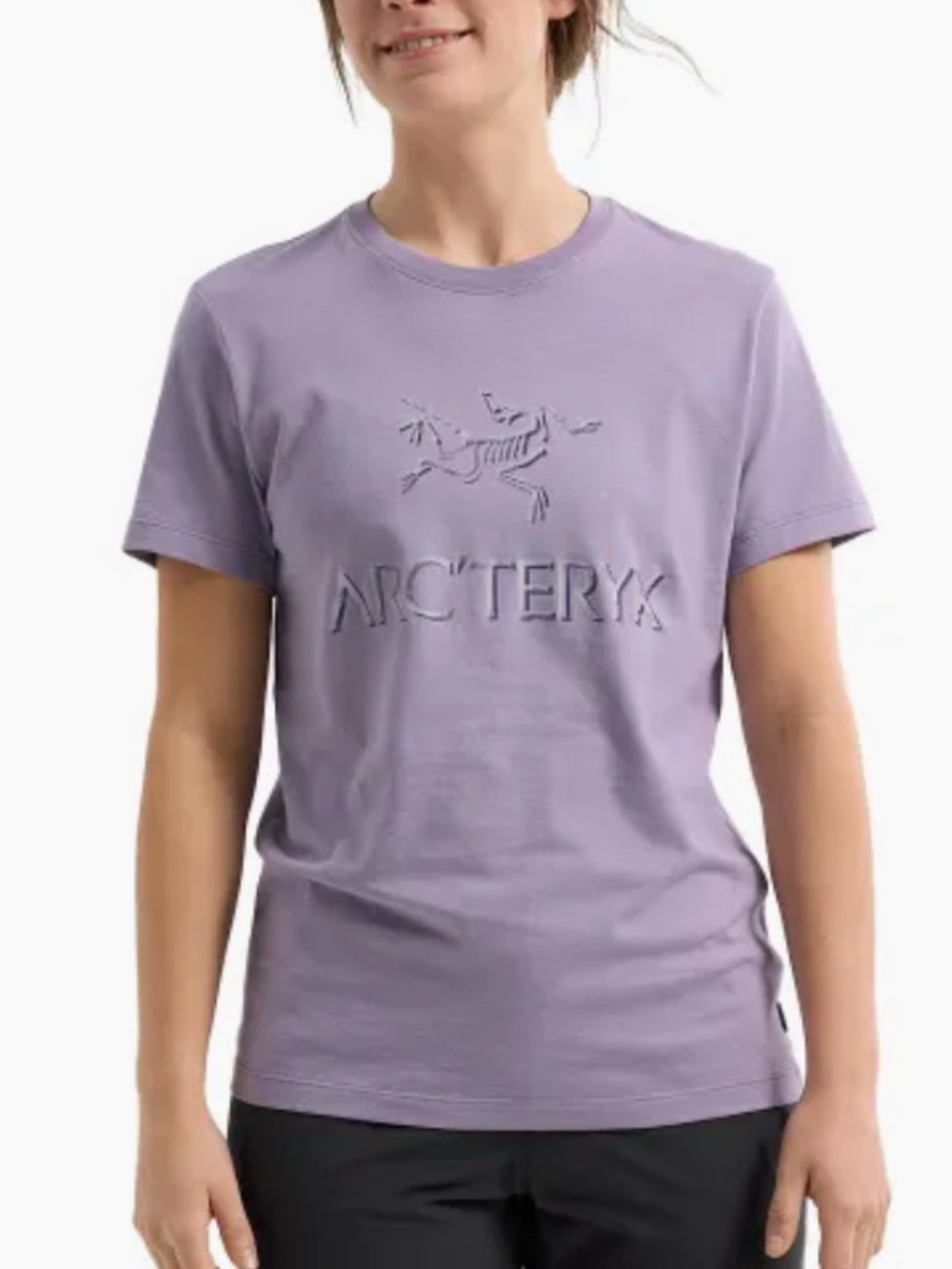 Arc'teryx Women's Lilac Logo Crew Tee size large